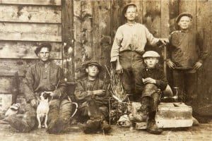 Schafttijd jongens vlas 1915