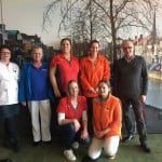 : Corine de Vries (Agathos), Mieke vd Stelt (Buurtzorg), Marianne Bosman (Zorgwaard, regio west), Marlies Poiesz (Careyn, regio oost), Rob Bergevoet (Welzijn Hoeksche Waard), Caroline Smeets (Careyn, regio west) en Marianne van der Wulp (Zorgwaard, regio oost). Ontbrekend op de foto is Maureen van Kempen (Heemzicht), die zich vanaf maart ook bij onze projectgroep zal voegen.