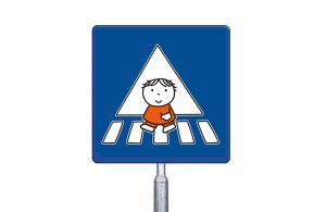 attentiebord-oversteken