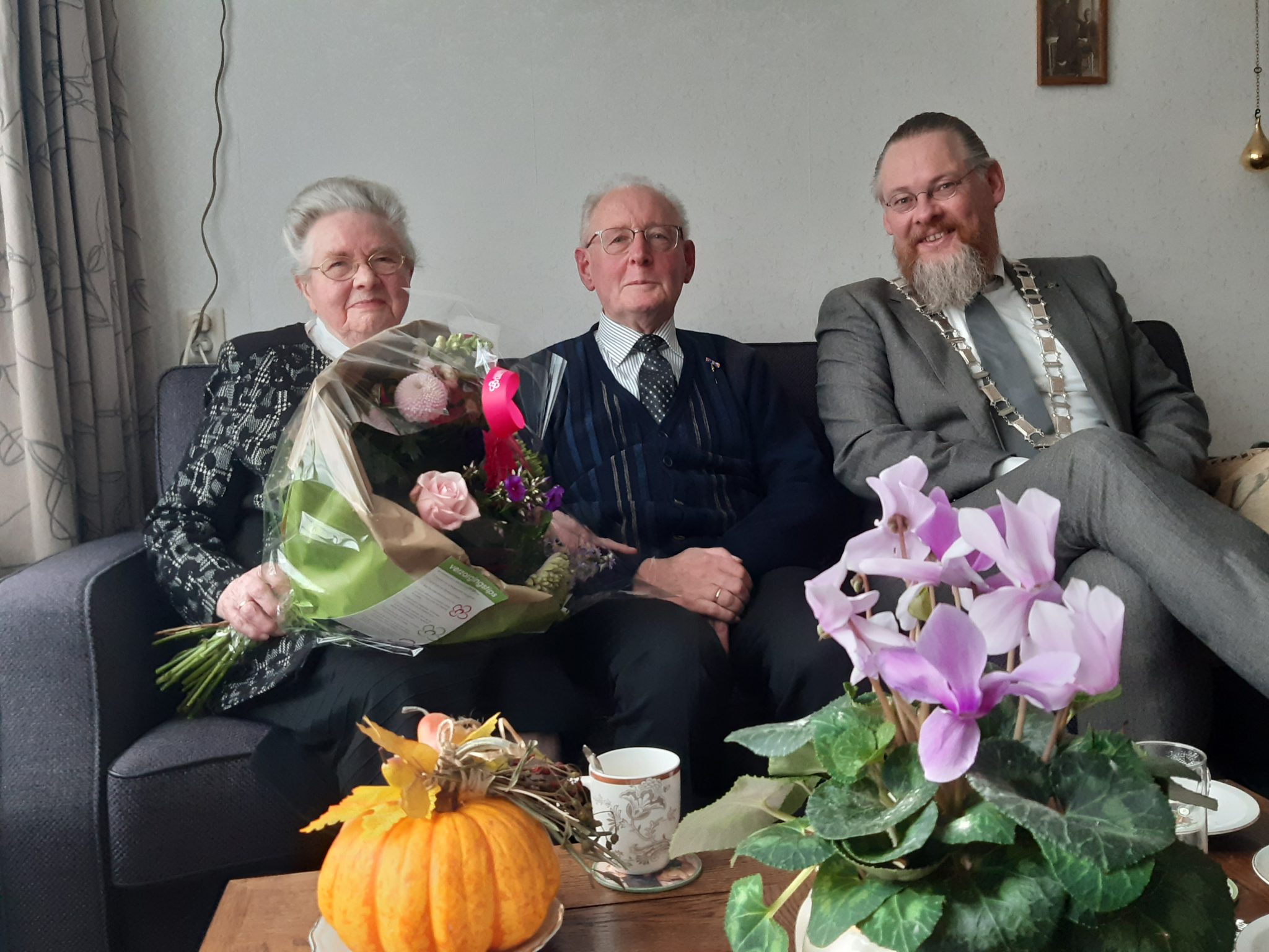 Eechtpaar Moree uit Nieuw-Beijerland 60 jaar getrouwd - Foto Gemeente Hoeksche Waard
