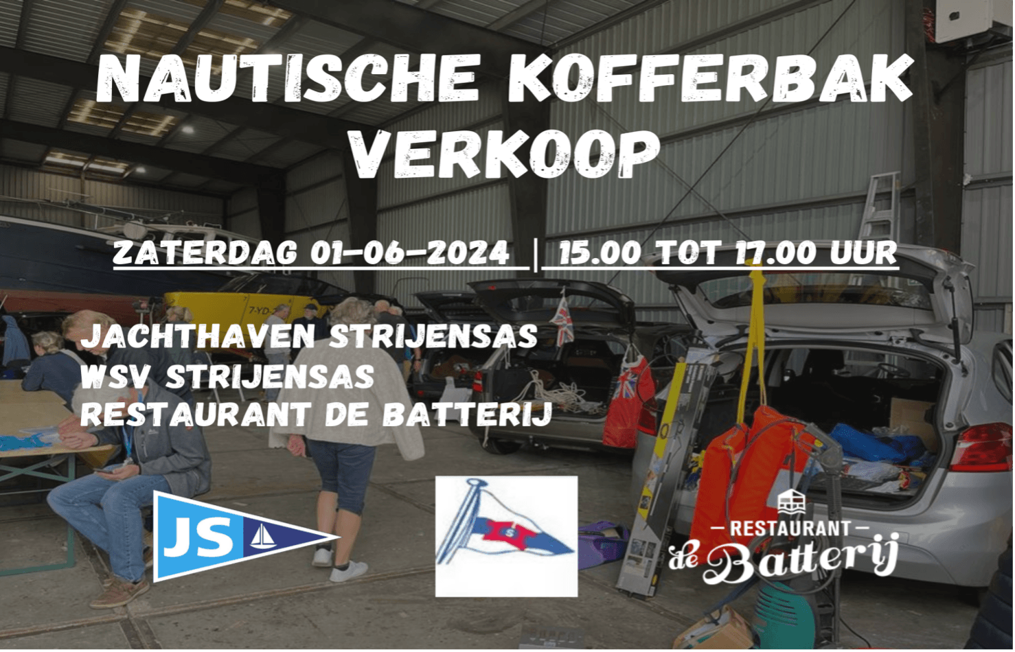 Nautische kofferbakverkoop bij de WSV Strijensas op zaterdag 1 juni
