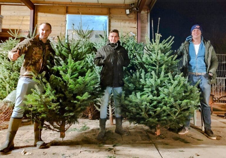 Niels, Lehto en Marijn, alle drie 21 jaar oud, hebben een kerstbomen drive-in opgezet om inwoners van de Hoeksche Waard op een gemakkelijke en feestelijke manier te voorzien van een kerstboom.