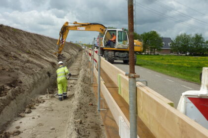 Dijkverstserking langs het Spui