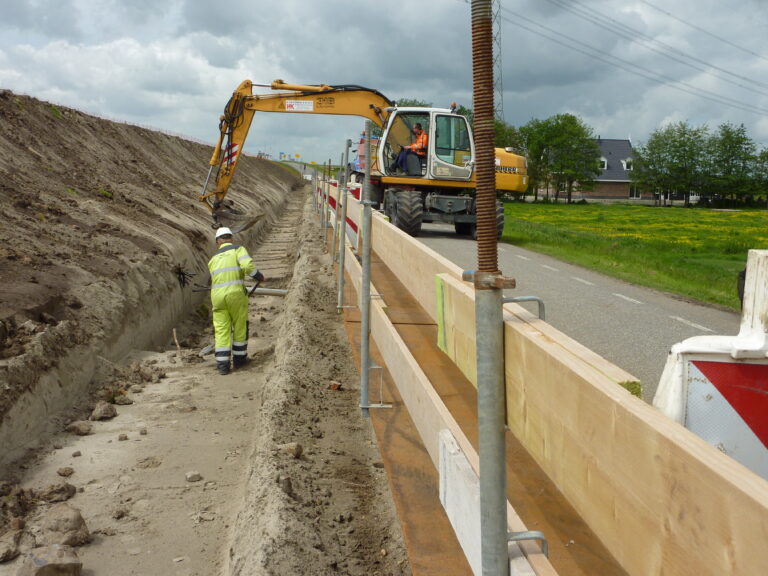 Dijkverstserking langs het Spui