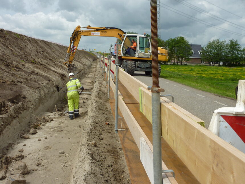 Dijkverstserking langs het Spui