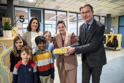 De uitreiking op IKC De Takkenbosse in Numansdorp.