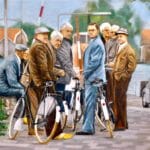 Eén van de fraaie nieuwe schilderijen van Ries Fiere, die momenteel in 't Weegje te zien zijn. (Foto: Arie Pieters/kunstcommissie.)