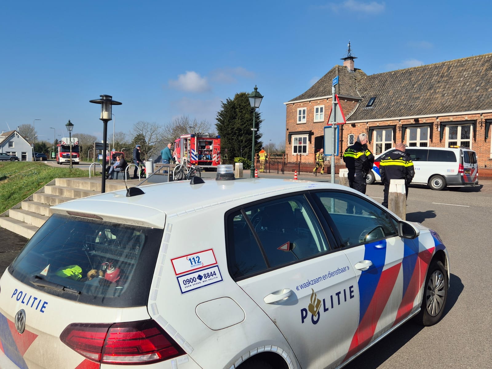 Brand in spouwmuur Restaurant het Schippershuis in Numansdorp
