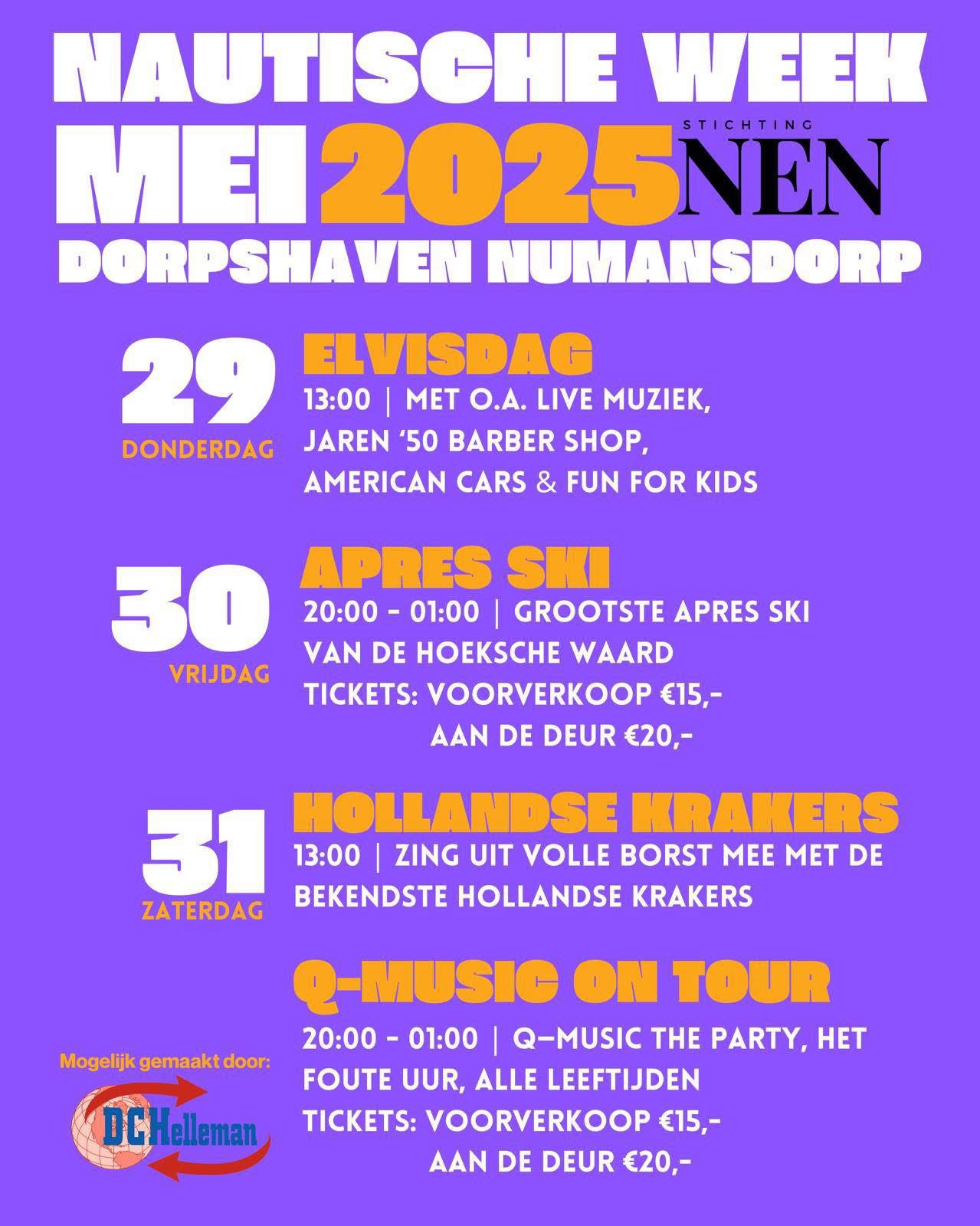 Nautische Dagen 2025 – Dorpshaven Numansdorp  ???? 29 t/m 31 mei 2025