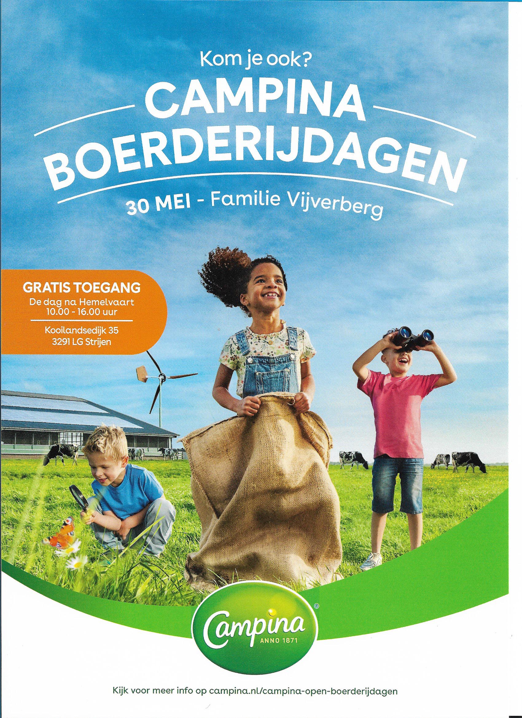 Ontdek het Boerleven: Campina Open Boerderijdag bij Familie Vijverberg in Strijen!