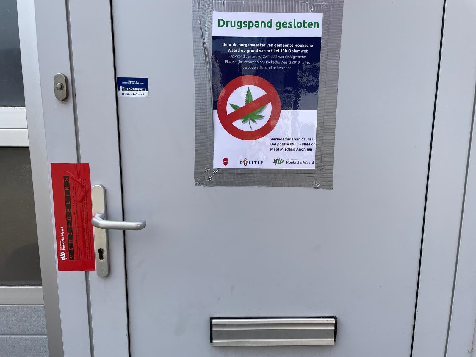 Spoedsluiting pand in Oud-Beijerland na vondst hennepkwekerij