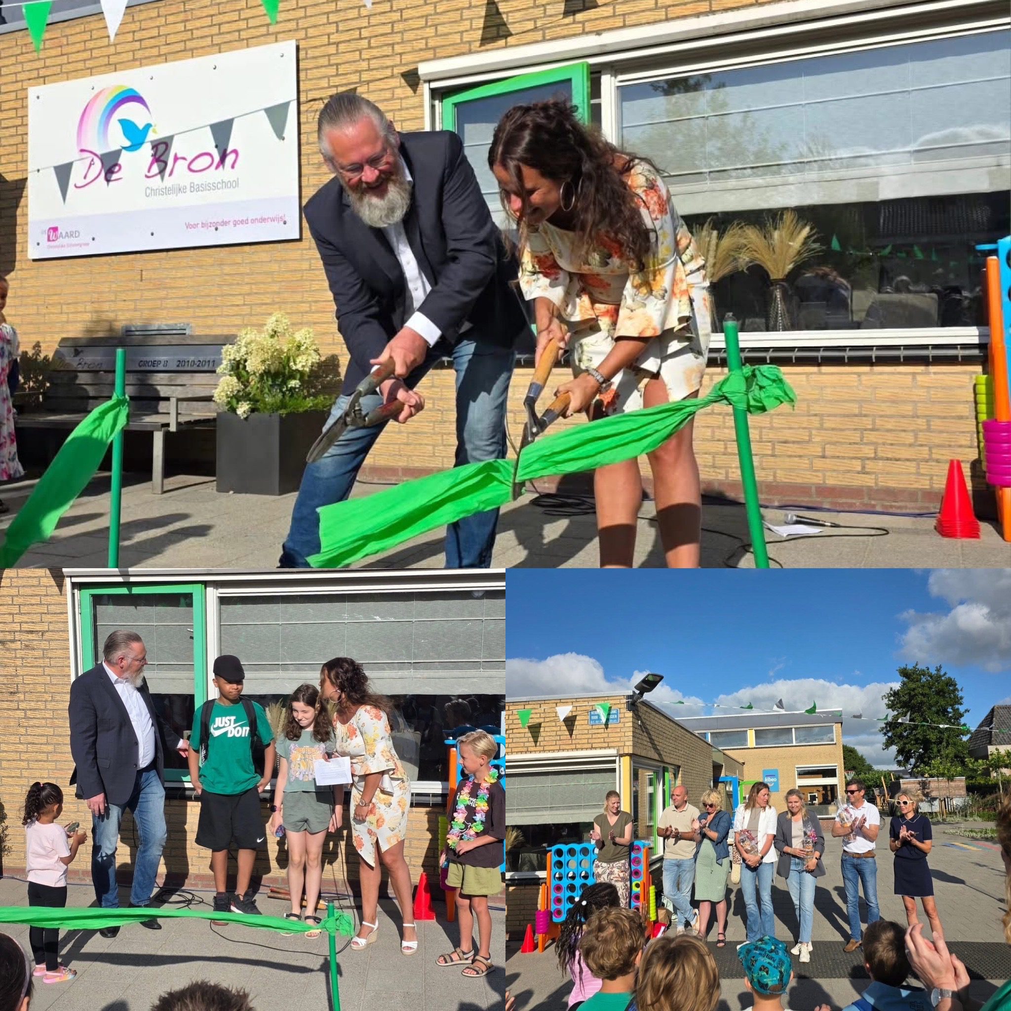 Basisschool De Bron in Numansdorp opent groen schoolplein vol avontuur en beleving