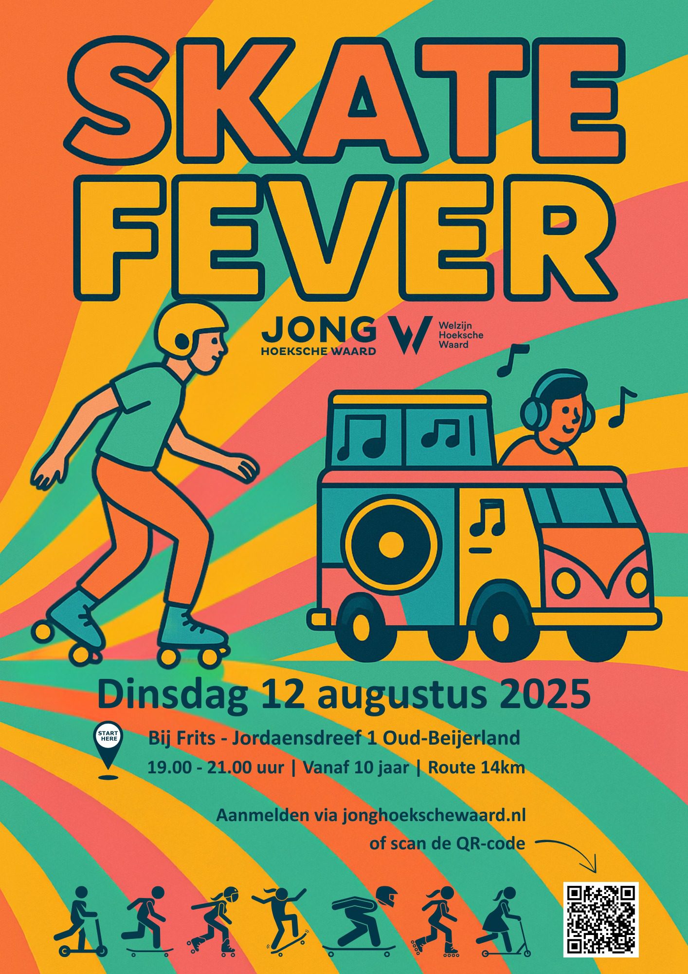 Dinsdag 12 augustus Skate Fever bij Jongerencentrum BIj Frits