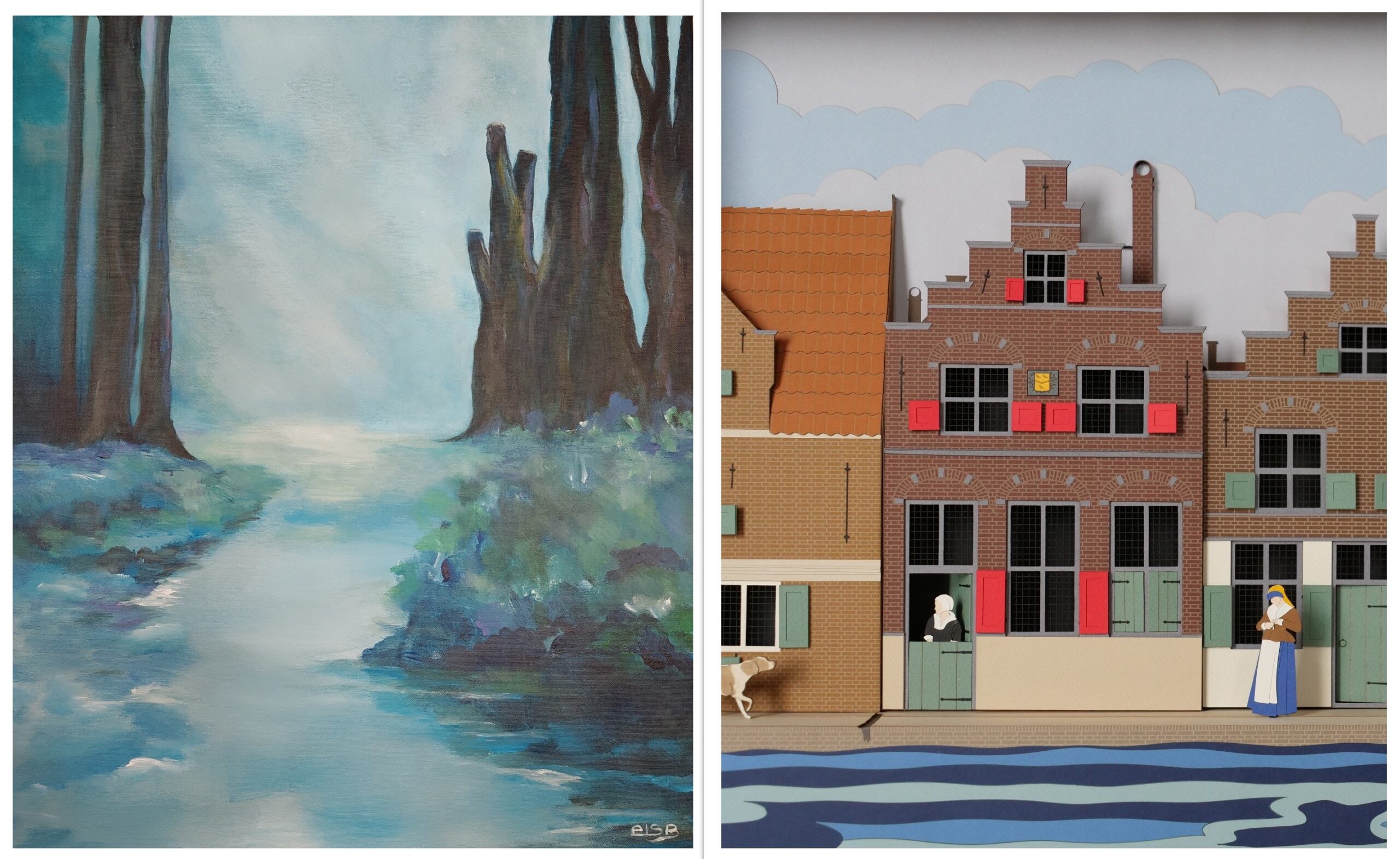 Expositie in Numans-Dorps-huis: Papierkunst van Mark Pot en schilderijen van Els van den Boogaard
