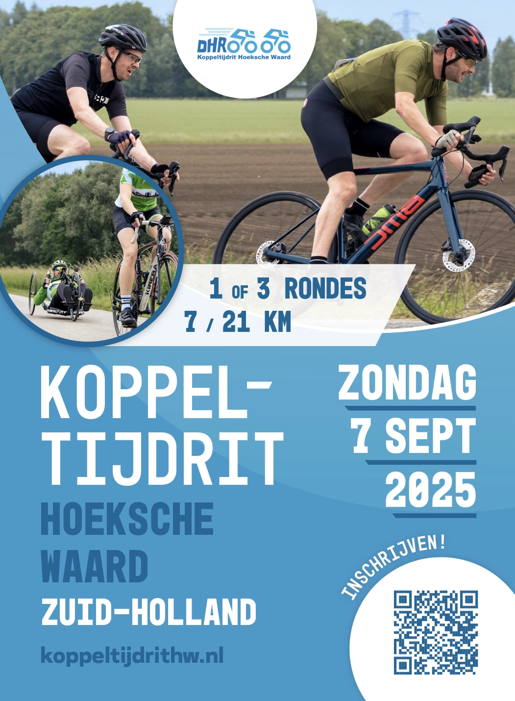 Koppeltijdrit Hoeksche Waard 2025: samen sportief op de fiets
