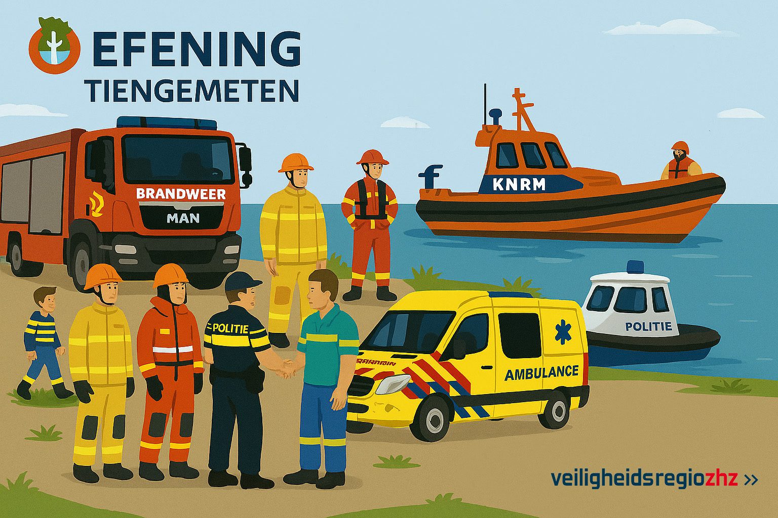 Grote hulpdienstenoefening vanavond op Tiengemeten
