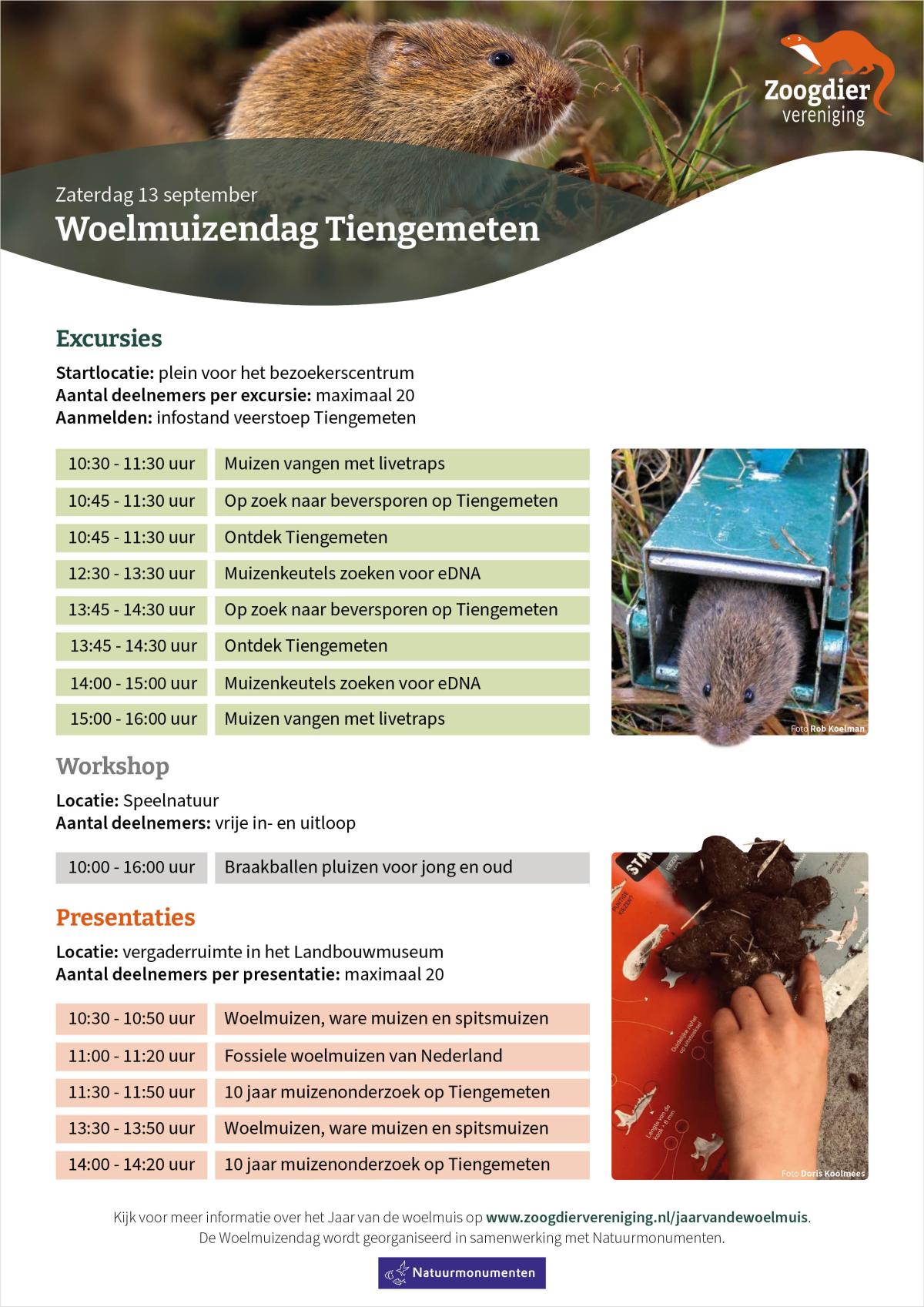 13 september: Woelmuizendag op Tiengemeten