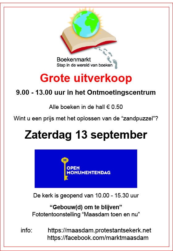 Boekenmarkt en Open Monumentendag in Maasdam