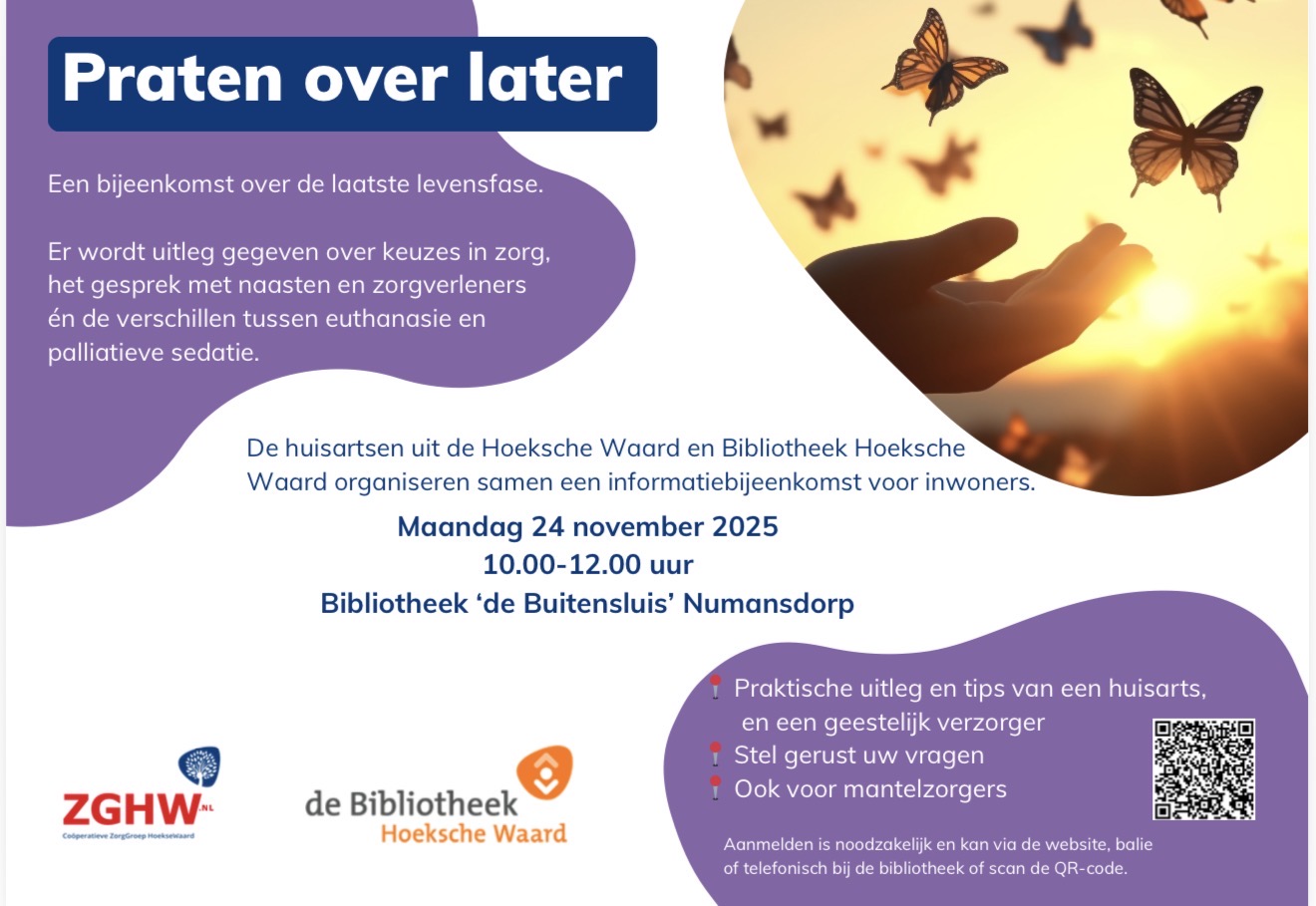 Praten over later: informatiebijeenkomst in Numansdorp