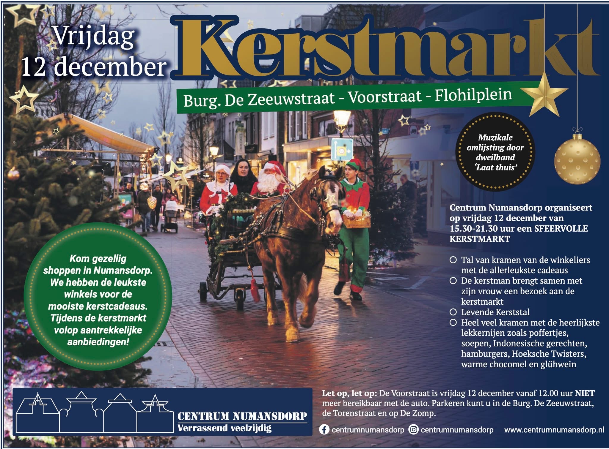 Sfeervolle kerstmarkt in Numansdorp op vrijdag 12 december