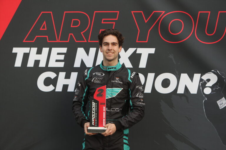 Kevin Stehouwer podium in Karting Championns League in KZ schakelklasse