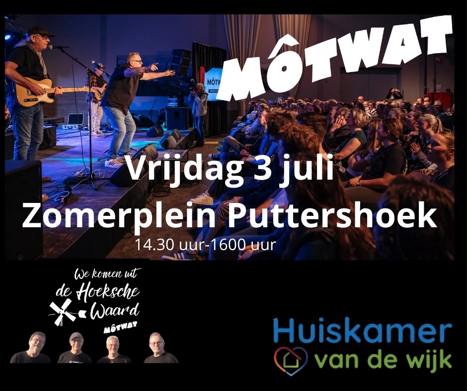 MOT WAT treedt vrijdag op bij het Zomerplein in Puttershoek