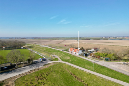 De locatie van de voorgenomen afsluiting van de Westdijk bij Goudswaard.