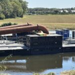 Tijdelijke pompinstallatie Kanaal door Voorne