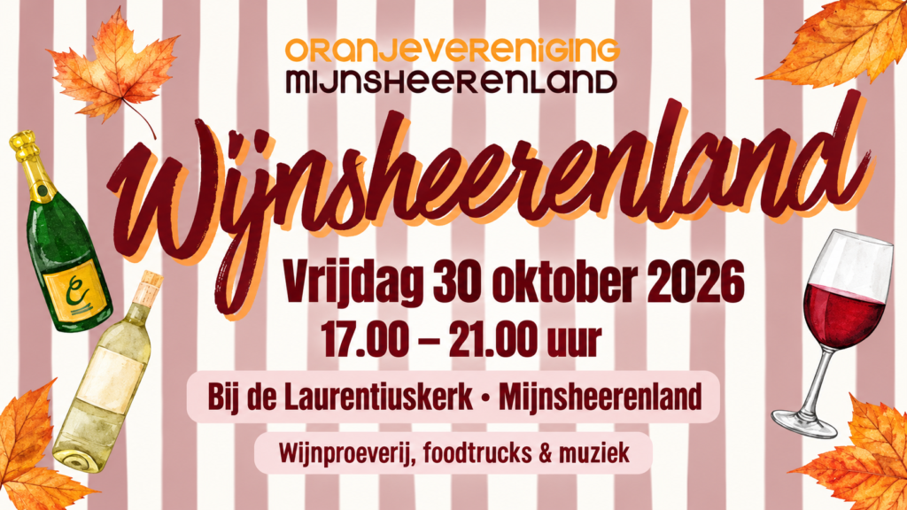Eerste editie Wijnsheerenland bij de Laurentiuskerk op 30 oktober